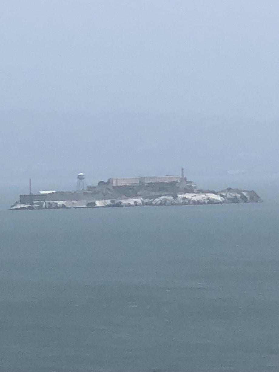 Alcatraz vanaf the Golden Gate
